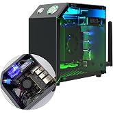 Yahboom Jetson Case for Jetson Nano Orin Nano Orin NX Super Heat Metal Mini Protect Case with Cooling Fan Antenna RGB Light(OLED Needs Program Drive)