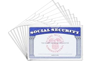 BODUOYEJIEYI 8 Pack Social Security Card Protector/Medicare Card Protector Sleeve/Social Security Card Holder/Credit Card Sleeves/Protective case for Drivers License、Credit Card 、SSN Card，3.8x2.32in.