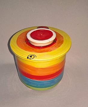 französische Wasserbutterdose für 250g Butter in regenbogen