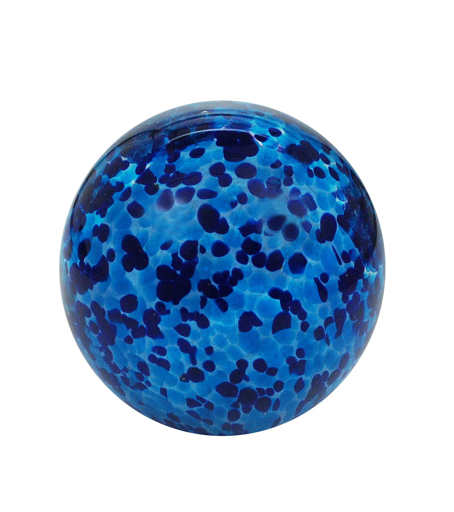 Glass Paperweight Crystal Ball, Handmade, Blue, Diam. Approx. 6.5-7.5 cm
