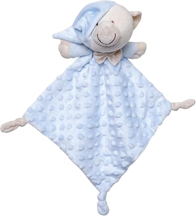 Interbaby DU003-01 Bear Doudou Cuddly Toy Blue 100g Soft Velvety Blanket