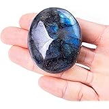 UU UNIHOM Natural Labradorite Plam Stones,Gemstones Irregular Polished Worry Stone 1.5"-2.7"