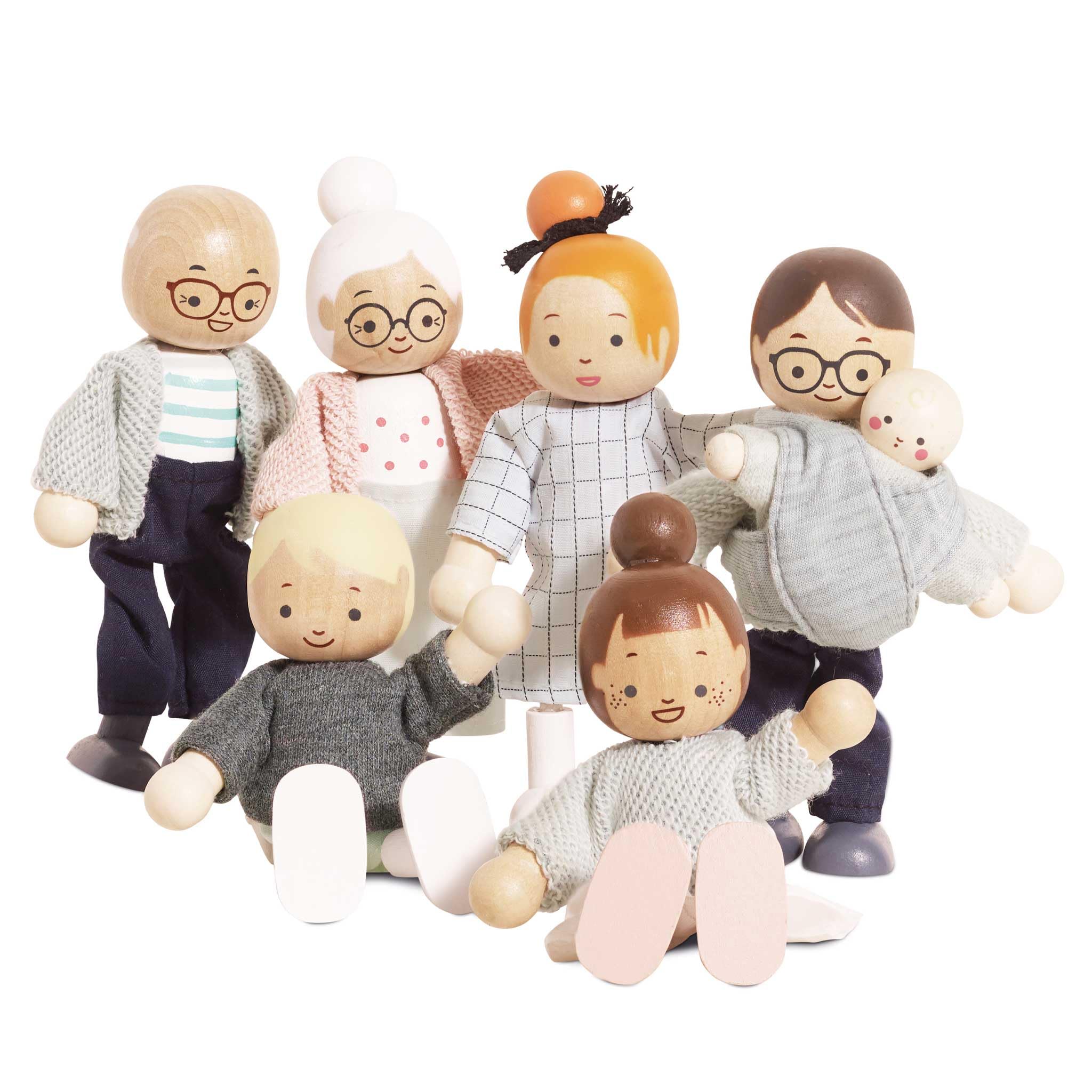 Le Toy Van - Wooden My Doll Family Play Set For Dolls Houses | Daisylane Dolls House Accessories Sets - Suitable For Ages 3+