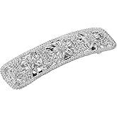 1928 Jewelry Silver Spring Flowers 2.75 Inch Hair Barrette Clip For Women, (1 Pcs)