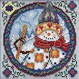 Mill Hill Jim Shore Northern Snowman Counted Cross Stitch Kit, 5-Inch x 5-Inch