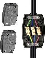 Fizzix 3 Terminal Electrical Junction Box Flex Connectors 2 Pack 13A 250V Cable view 1