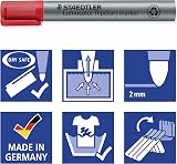 STAEDTLER 356 WP4 Lumocolor Flipchart Markers Assorted Colours Pack of 4 view 7