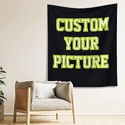 JINJUREN Custom Tapestry Upload Images Banners and