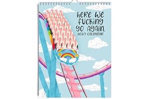 WESUN Here We Go Again 2025 Calendar, Calendar 2025 Planner, 2025 Monthly Friends Advent Calendar, Fun Hanging Month Hanging Calendar, Gag Gifts for Friends
