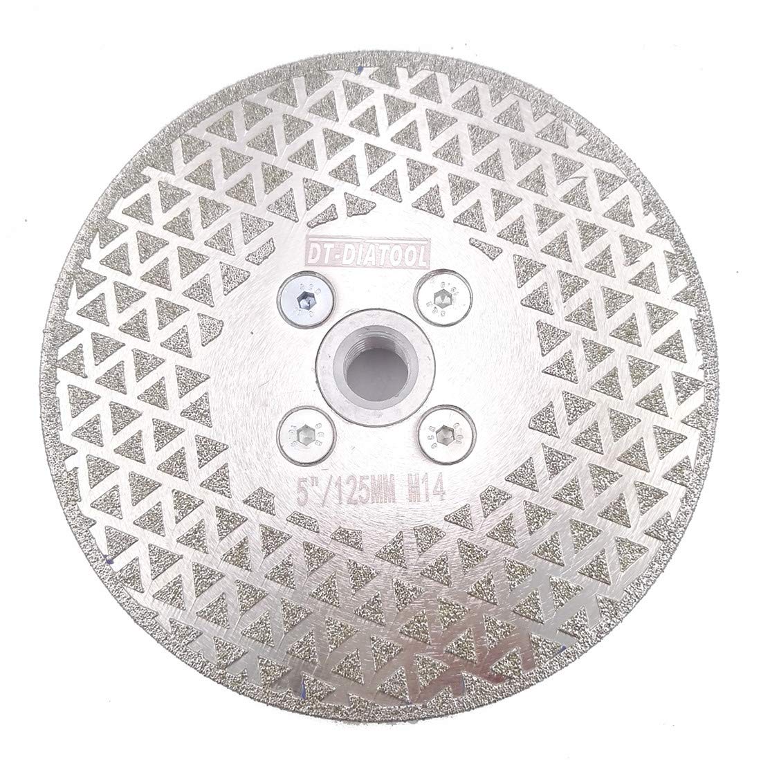 DT-DIATOOL Diamond Cutting and Grinding Discs 5 Inch / 125mm x M14 Both Side Coated Electroplated for Granite Tile Marble Stone