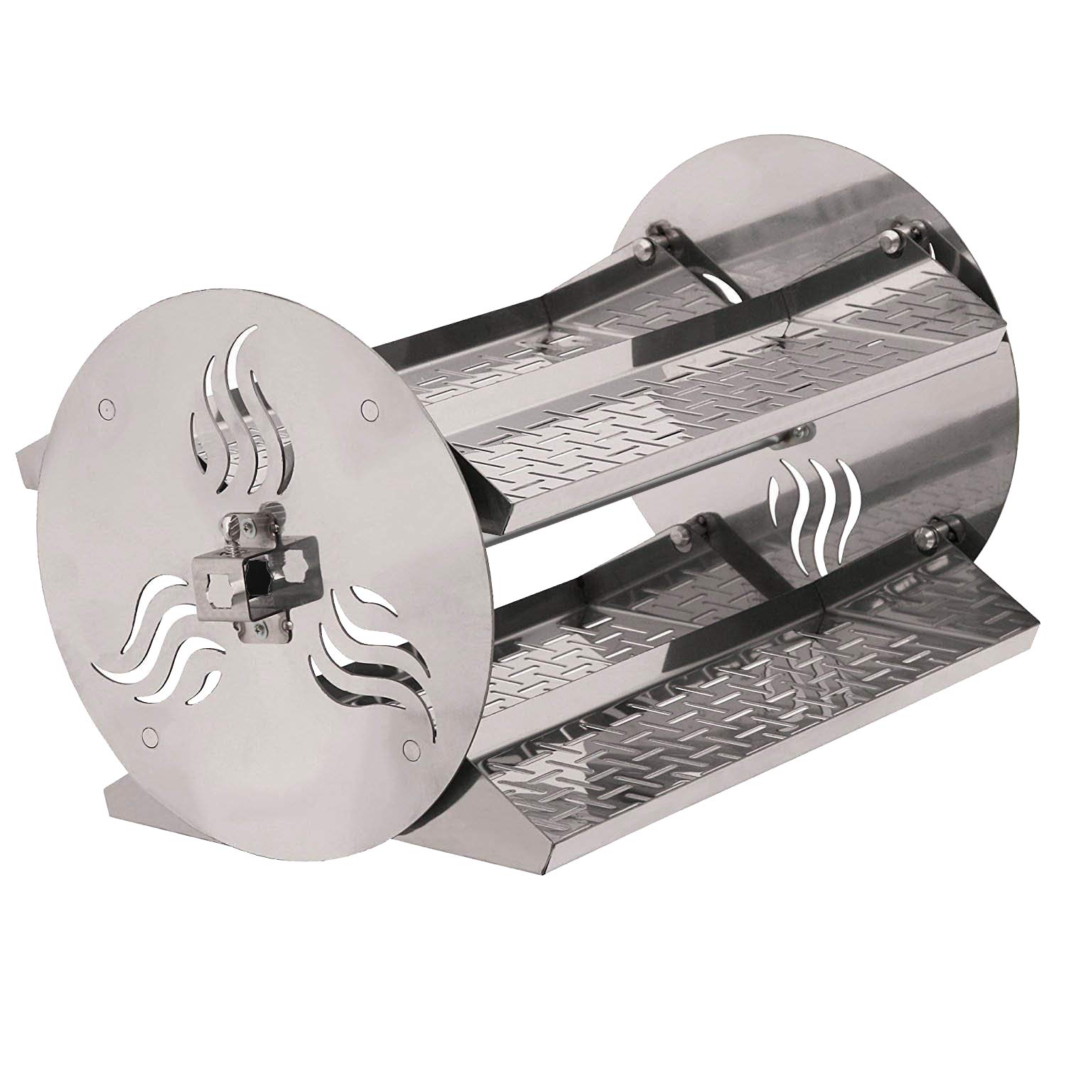 Onlyfire BBQ Grill Rotating Stainless Steel Rotisserie Trays Kit with