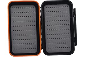 alichino two sided light weights foam insert fishing fly box, fishing box for fly tying… (Grey Foam Insert Fly Box)