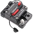 Welugnal 100 Amp Automotive Marine Circuit Breaker with Manual Reset Surface-Mount for Trolling Boat Motor Battery Thermal 12V-48V DC Waterproof