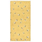 Pfrewn Yellow Bees Honey Honeycombs Hand Towels for