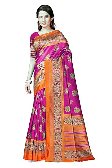 Winza Designer Womens Art Silk Saree With Blouse (SAMPURNA (2))
