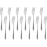 Amefa Cuba Cake Forks, 18/10 Stainless Steel, 5.87 inch, Set of 12