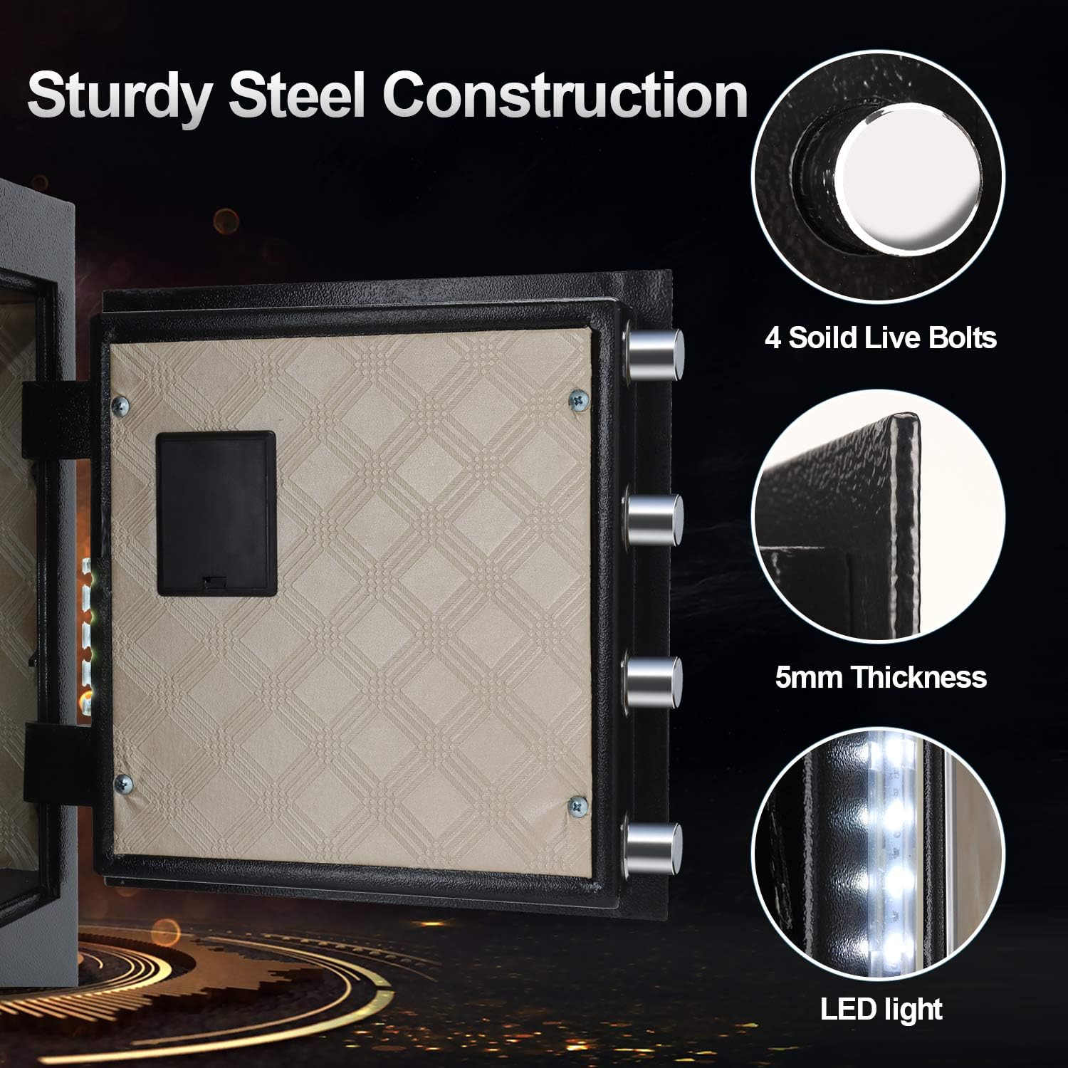 TIGERKING Security Home Safe, Safe Box-1.4 Cubic Feet - - 