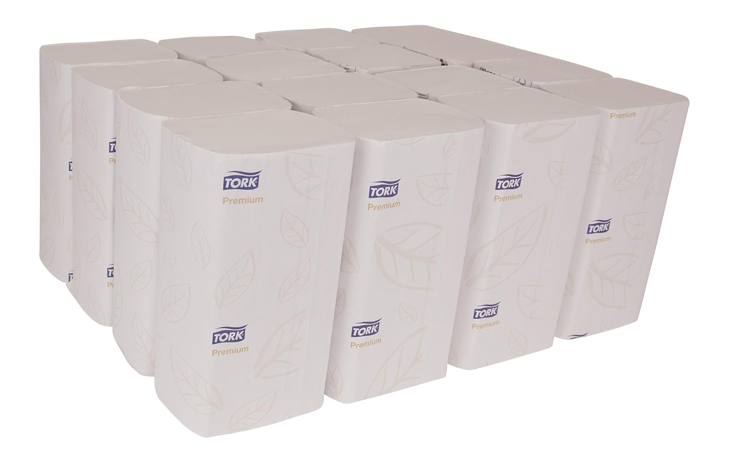 Tork Premium MB578 Soft Xpress Multifold Paper Hand Towel, 3-Panel, 2-Ply, 9.125" Width x 10.875" Length, White, 2,160 Towels, 135 Per Pack (Pack of 16), White with Blue Leaf: Industrial & Scientific