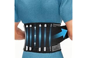 Glofit Back Brace for Men Lower Back，Back Support Belt For Women，Breathable Lower Back Support Belt Pain Relief With 6 Stays for Heavy Lifting Herniated Disc, Sciatica, Scoliosis Size M