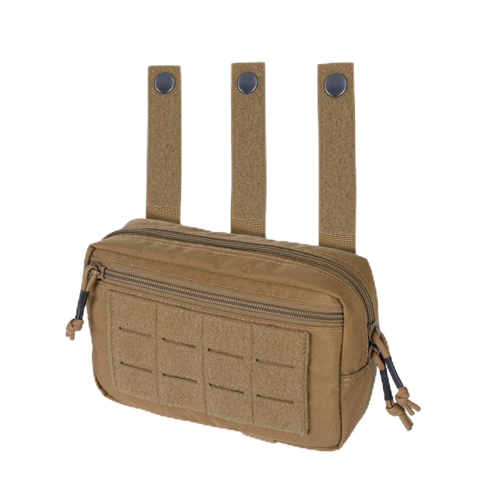 EXCELLENT ELITE SPANKER Tactical Molle Pouch Admin Pouch Tactical Dump Drop Pouch EDC Utility Bag with Hook and Loop Panel for Tactical Vest(COB)