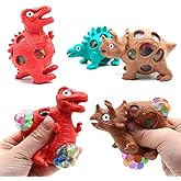 WANJUGUAN Dinosaur Vent Stress Balls 3 PCS - Squeeze Fidget Toys for ADHD, Autism, Work Pressure Release - Sensory Relieves Stress