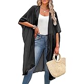 OFEEFAN Kimonos for Women Swimsuit Coverup Beach Casual Loose Cardigans for Swimwear