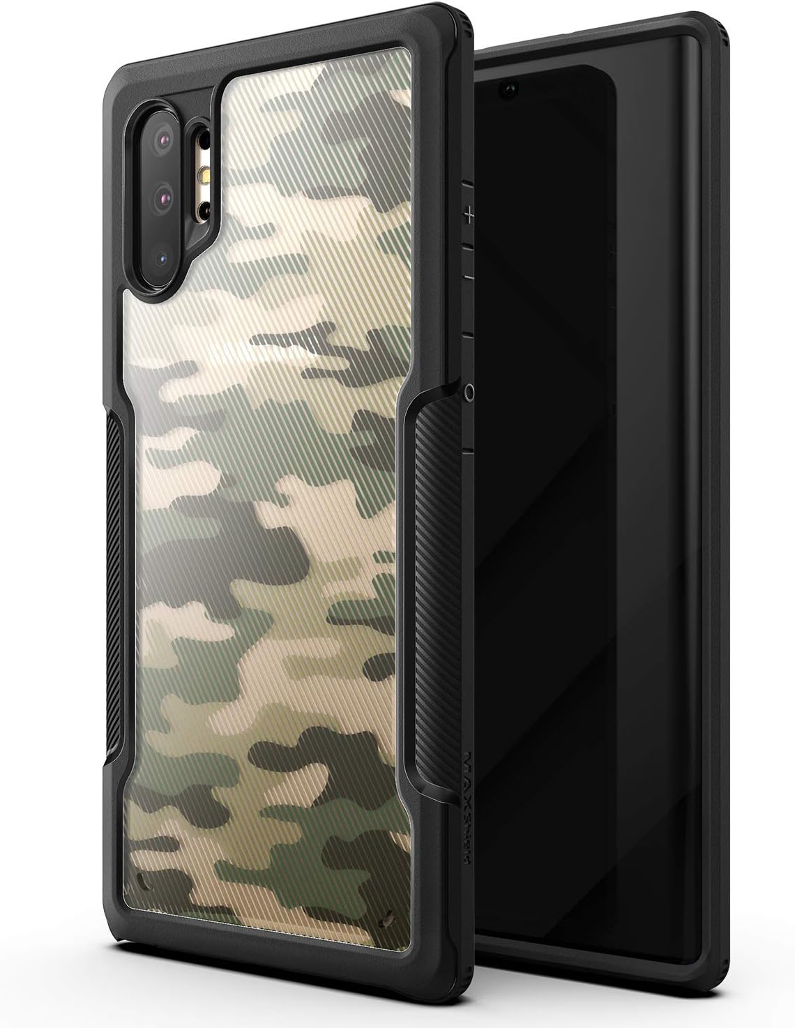 MAXSHIELD Compatible with Samsung Galaxy Note 10 Plus/Note 10 Plus 5G Case, Shockproof Premium Hybrid Protective Slim Clear 6.8 inch Case [Razor X Series]-Camouflage Green