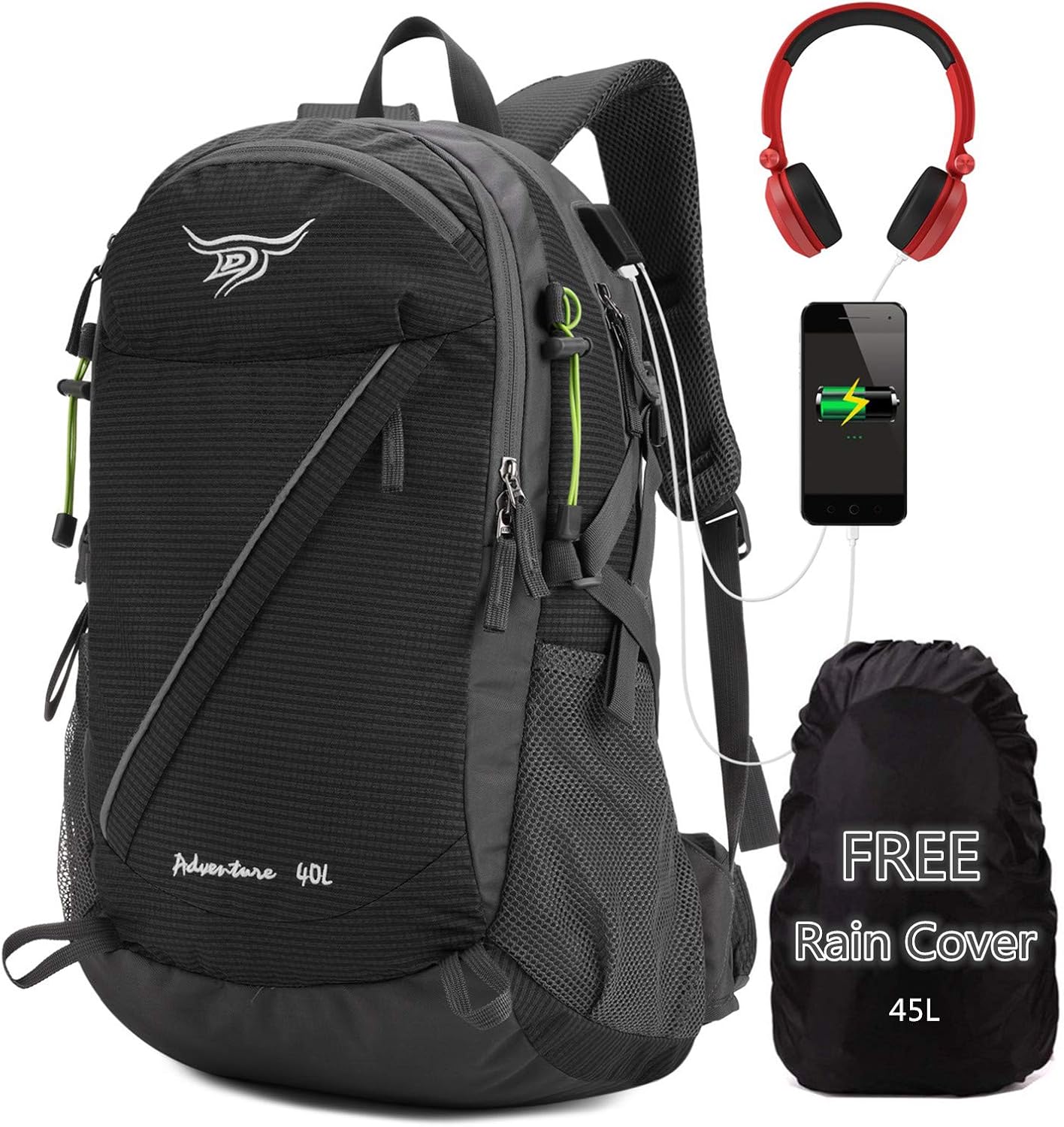 zaino da escursionismo notturno per uomini