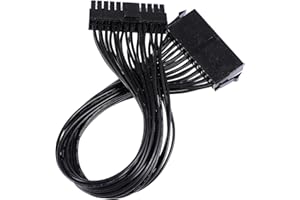 VERDANVERSE 24P ATX Power Extension Cable 30cm 18AWG Pure Copper Internal PC Power Supply Extension Cord Male to