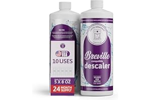 CAFFE ASSAGGIO Breville Descaler (10 Uses) Specially Formulated for Your Breville Espresso Machine Made in USA Breville Descaling Solution for Breville 2 Year Supply Carbon Friendly Locally Produced