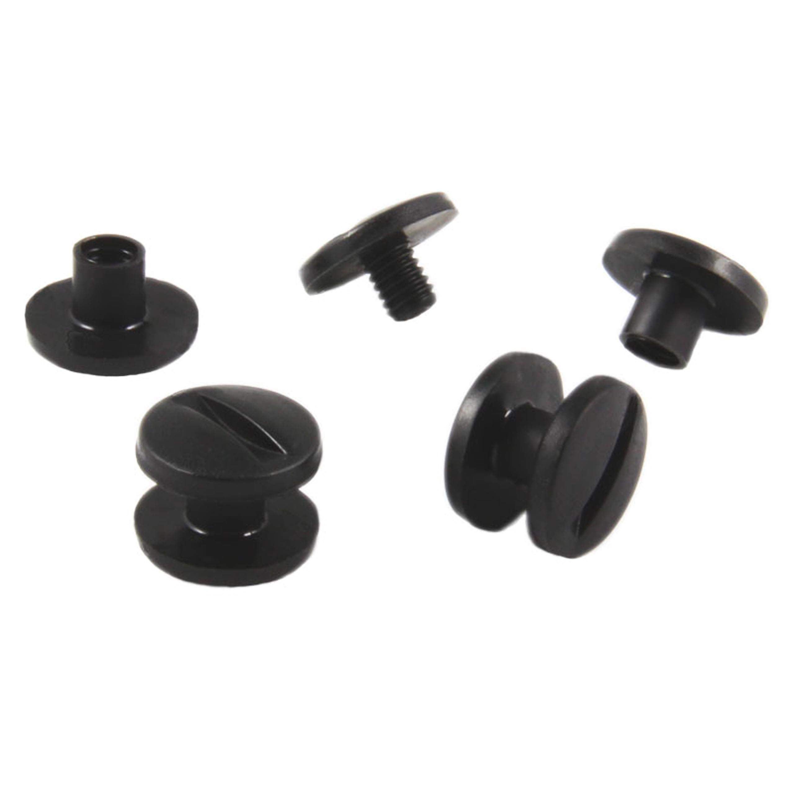 Binding screws, plastic, black or white, choice of sizes, 20, 50, 100 or 1000 pieces, plastic fasteners for notebooks, scrapbook, card folder, etc.