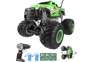 Syozac 1:14 Scale Remote Control Truck Giant Wheels RC Car All-Terrain RC Off-Road Monster Truck Toy Vehicle for boys and Girls age 3-5,4-7,8-12 Birthday or Christmas