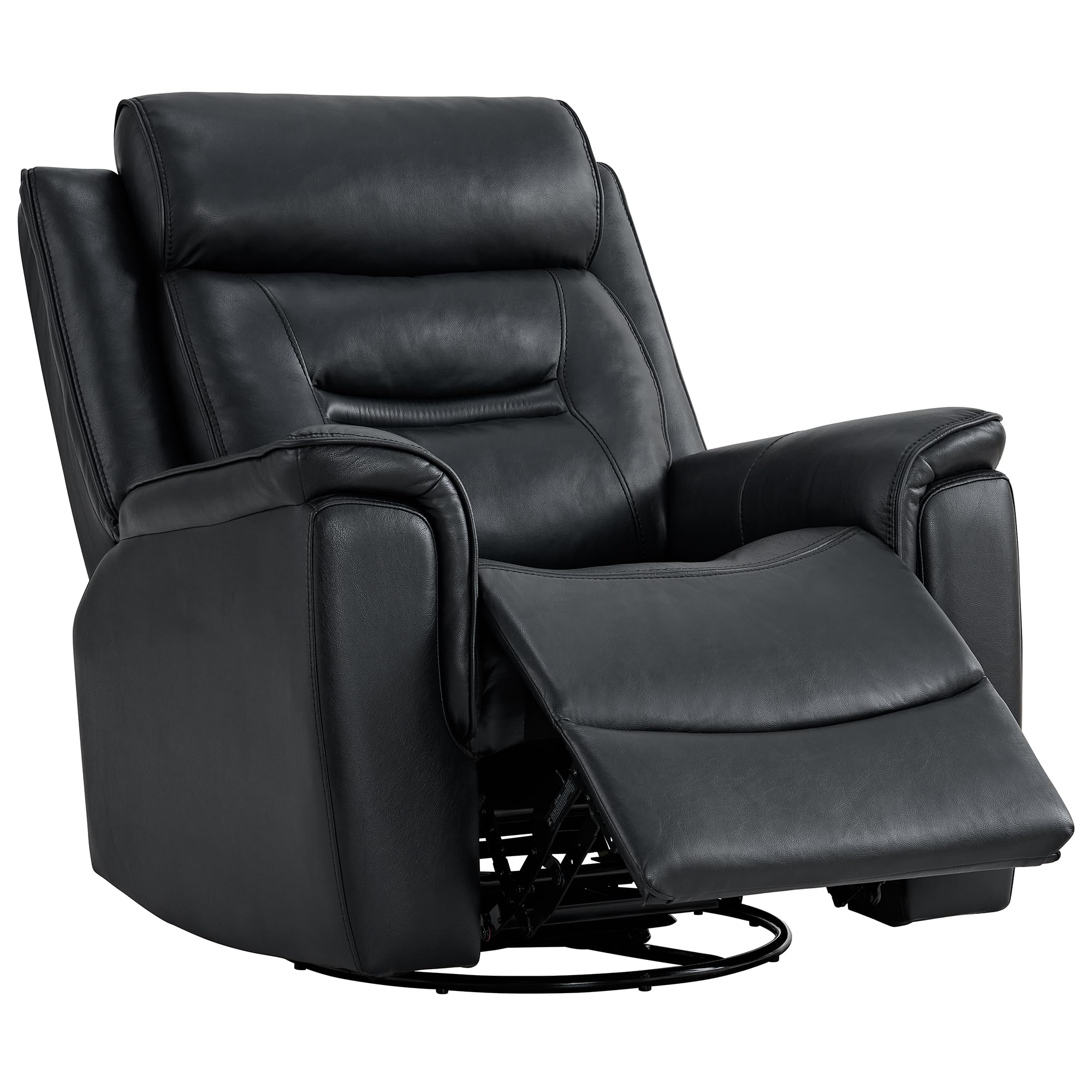 Photo 1 of *********BOX 1 OF 2*********PARTIAL SET******* KISLOT Leather Recliner Chair, 360° Swivel Rocker for Adults Manual Rocking Reclining Chair with Adjustable Backrest Footrest for Living Room Bedroom Home Theater Seating