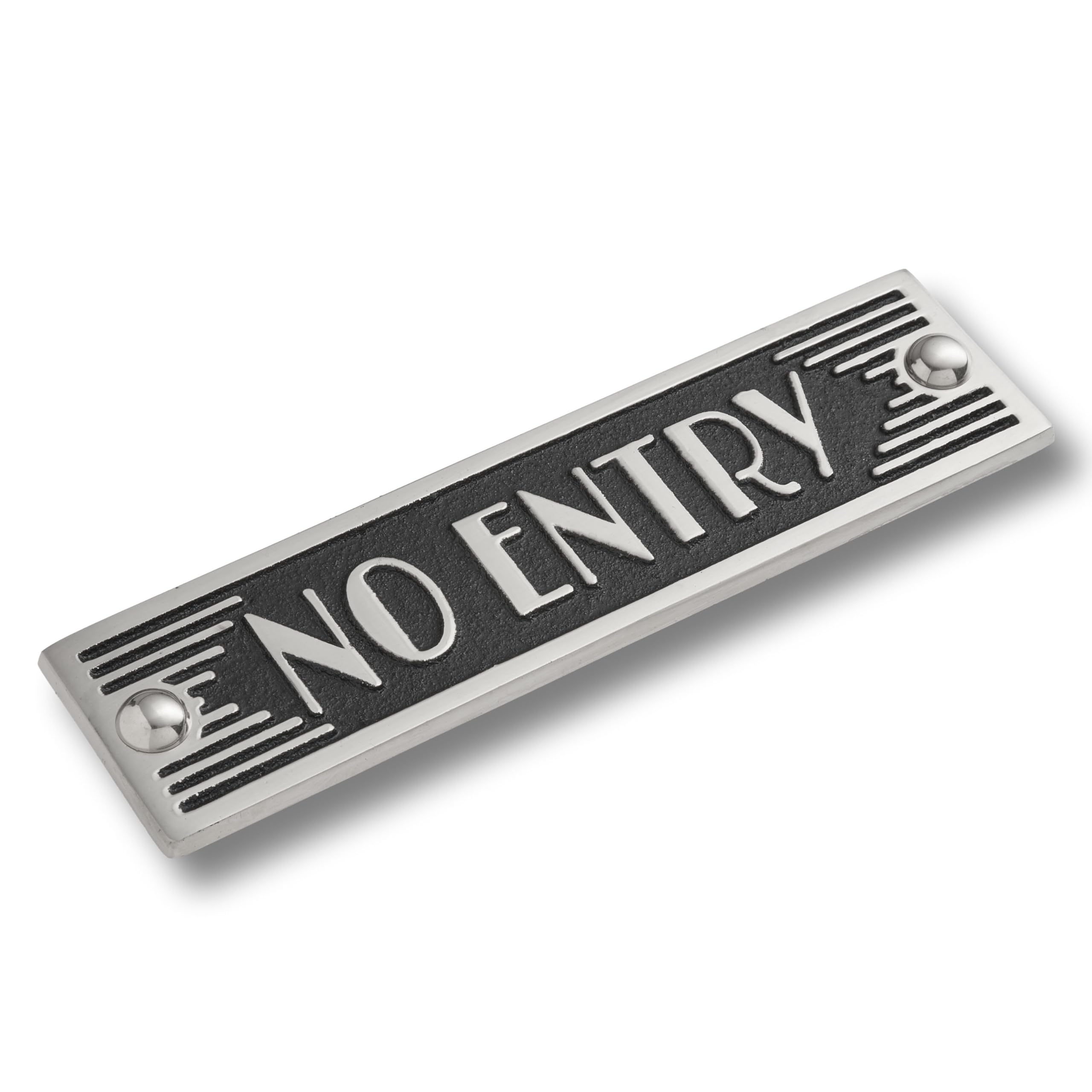 The Metal Foundry No Entry Metal Door Sign. Art Deco Style Home Decor Accessories Door Or Wall Aluminium Plaque. Handmade In England.