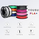 Yousu PLA+ Filament Multicolour Pack 1.75mm 2.5kg 10x250g Spools view 2