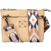 STS Ranchwear Women's Basic Bliss Buckskin Lily Crossbody - Genuine Leather Crossbody Handbag w/Zip Closure &amp; Built-In Wallet
