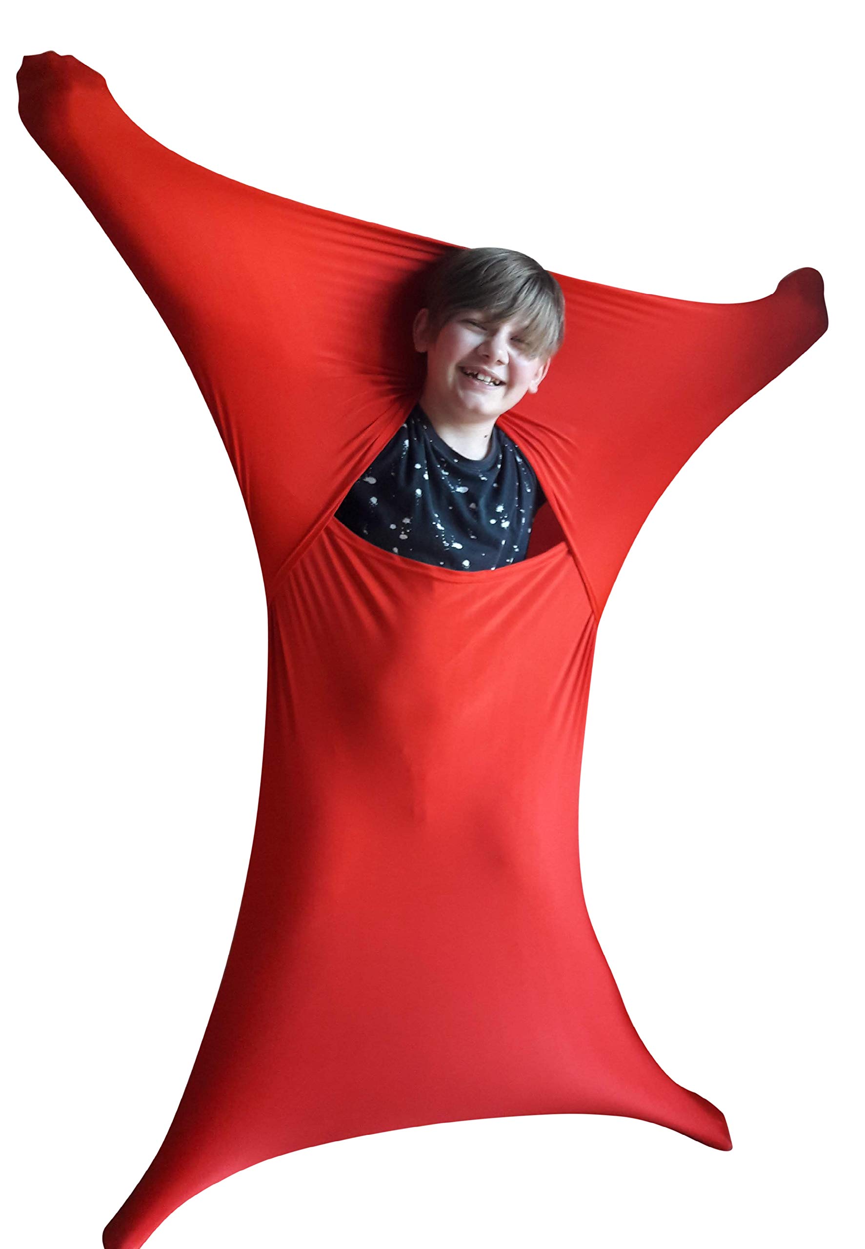 4TheNewYou Sensory Body Sock Kids Full Sox Wrap to Relieve Stress, Hyposensitivity for Autism Anxiety Fidget Stress Relief ADHD Stretchy Lycra Autistic Childrens Special Needs Toys (Medium)