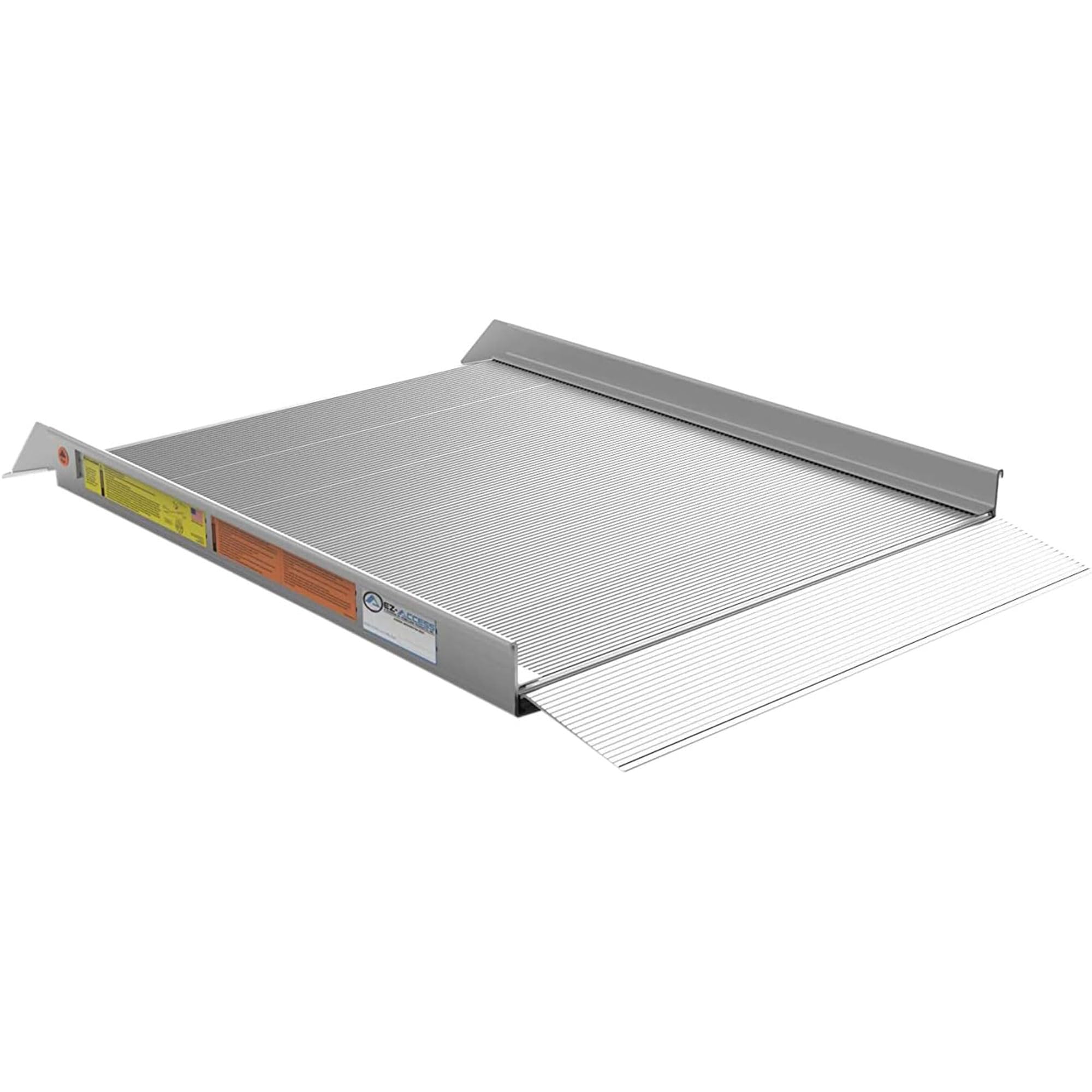 Rampa para caminar EZ-ACCESS TRAVERSE de 4 pies con placa de transición inferior autoajustable, superficie antideslizante y accesorio de seguridad con gancho/correa