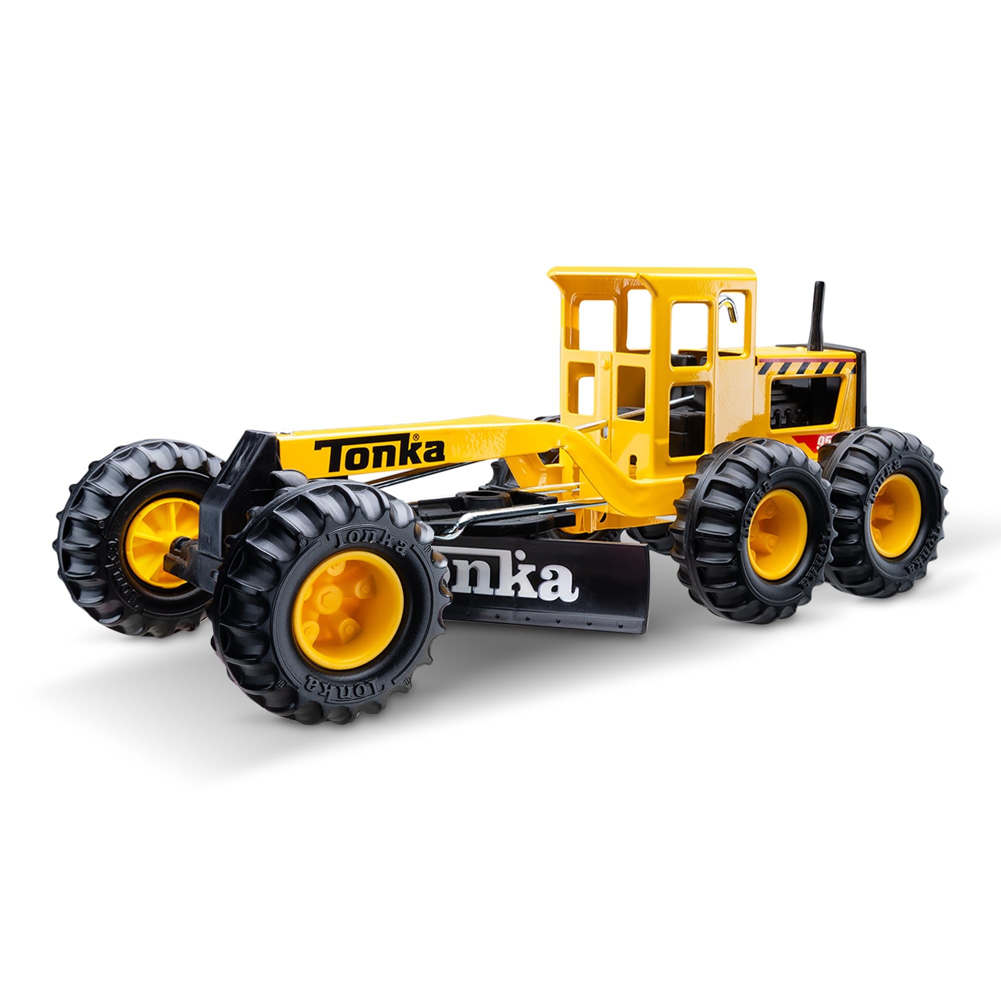 Tonka Steel Classics Road Grader – Made with Steel & Sturdy Plastic, Yellow Toy Construction Truck, Boys and Girls, Kids, Toddlers, Ages 3+