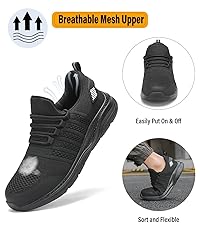 Suvysoo Steel Toe Shoes for Men Safety Puncture
