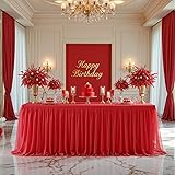 HB HBB MAGIC Red Table Cloths 6 Foot Rectangle