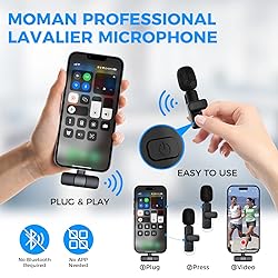 Moman Wireless Lavalier Microphone for iPhone, 2