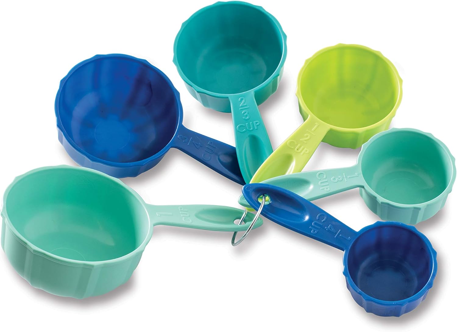 Nordic Ware 1157 Bundt Measuring Cups, Set of 6, Coastal Colors