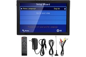 14 inch 1080P Atsc Digital TV, Supports Av in/Out, Sd/Mmc Card, USB Port, Vga, Hdmi, Headset Plug for Home Or Outdoor Camping