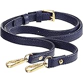 uxcell Purse Strap, Leather Adjustable Replacement Strap for Women's Crossbody Handbags Bag, 0.6" Wide, 41-51" Long (Blue)