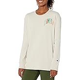 Champion Women's Boyfriend Long Sleeve Tee, Oversized Long Sleeve T-Shirt for Women, Women's Cotton Long Sleeve Tee