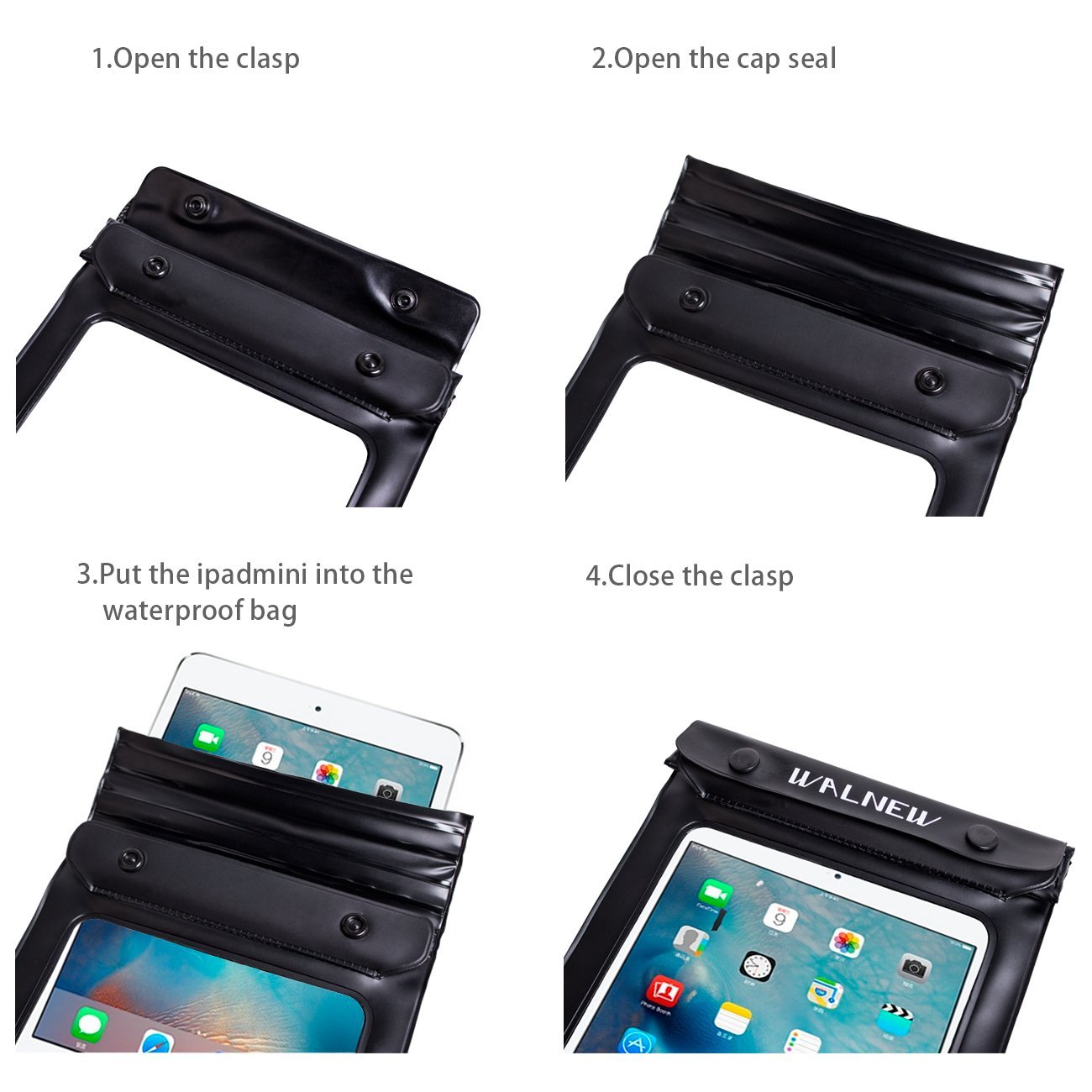 WALNEW Universal Waterproof eReader Protective Case Cover for Kindle Colorsoft Signature Edition/7