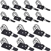 Rustark 50Pcs 2 Sizes Adjustable Self-Adhesive Nylon Cable Straps Cable Ties Cord Clamp for wire management, Large and Small