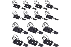 Rustark 50Pcs 2 Sizes Adjustable Self-Adhesive Nylon Cable Straps Cable Ties Cord Clamp for Wire Management, Large and Small