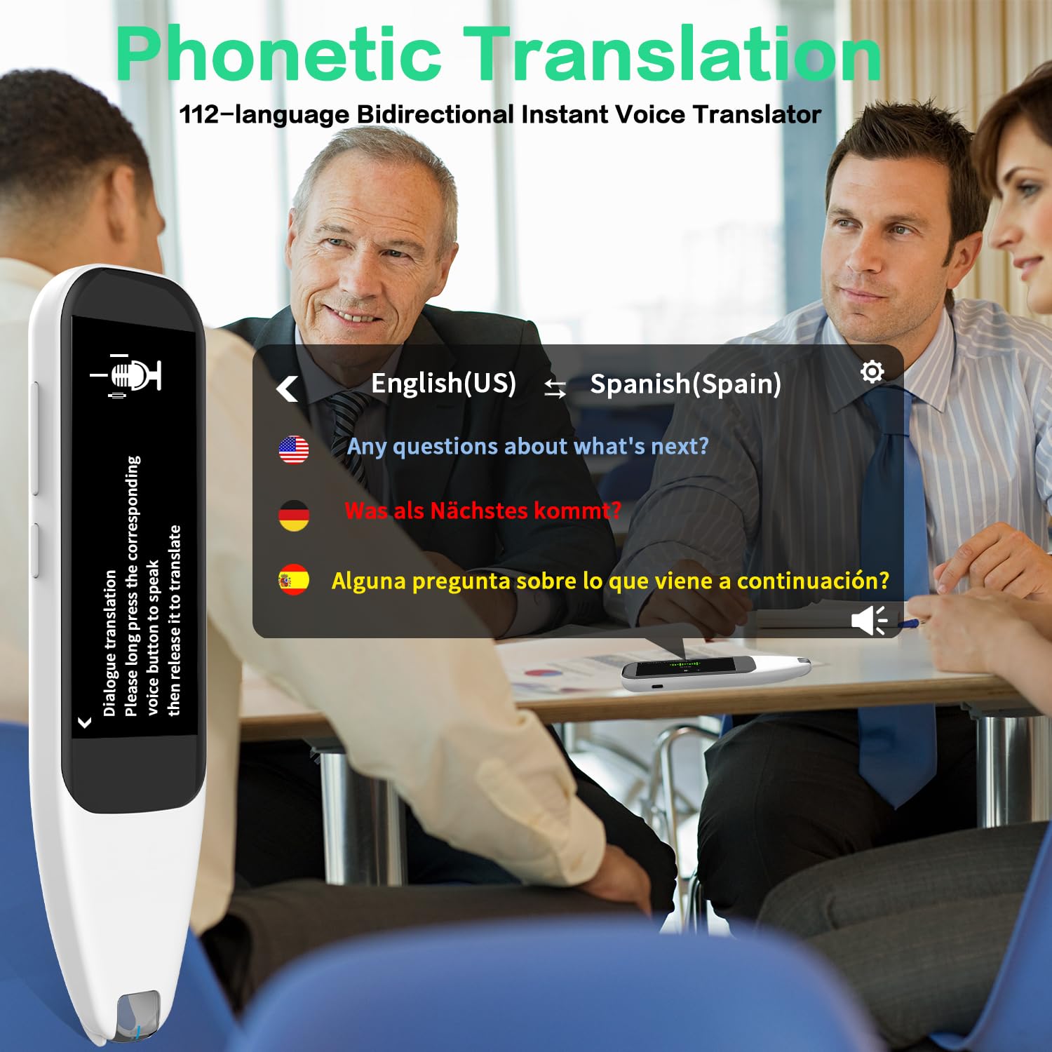 Translator Pen & Reading Pen & Pen Scanner 110+ Languages Scanmarker,OCR Digital Highlighter Reader Pen for Dyslexia, Students & Professionals